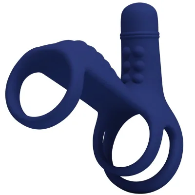 Pretty love - elish vibrationsring mit verlngerung blau
