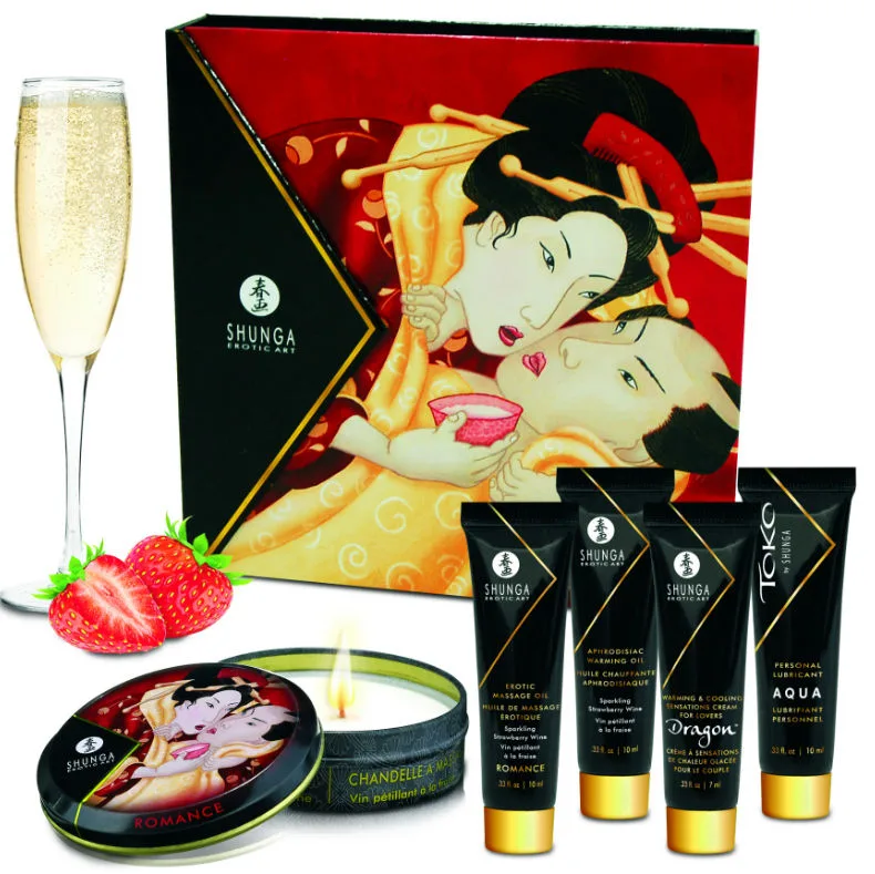 Shunga - kit secret geisha fraises et cava