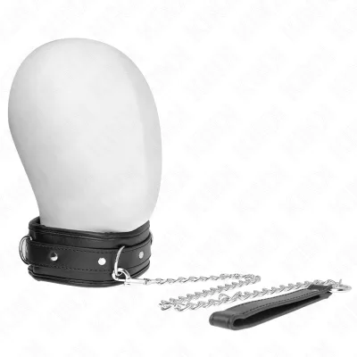 Kink - necklace with sponge imitation leather strap model 3 adjustable 37-54 cm x 3 cm