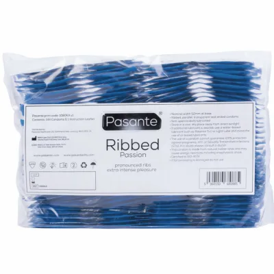 Ribbed passion condoms bag 144 units