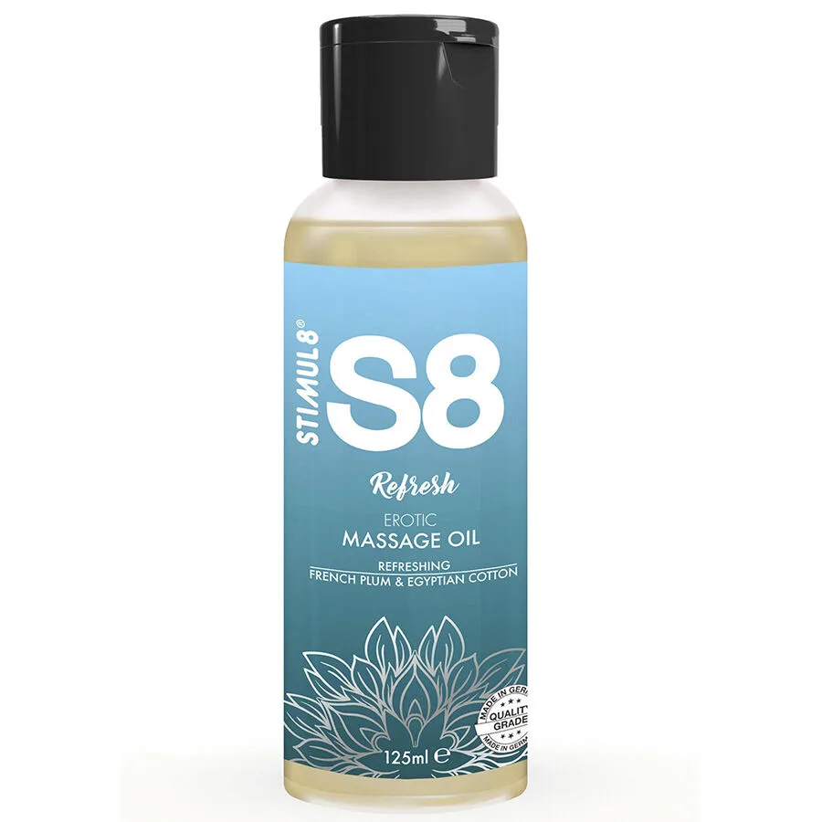 S8 refresh huile de massage au coton 125 ml