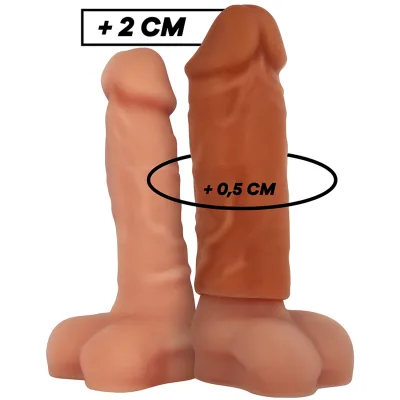Extension de pénis marron en silicone liquide V3