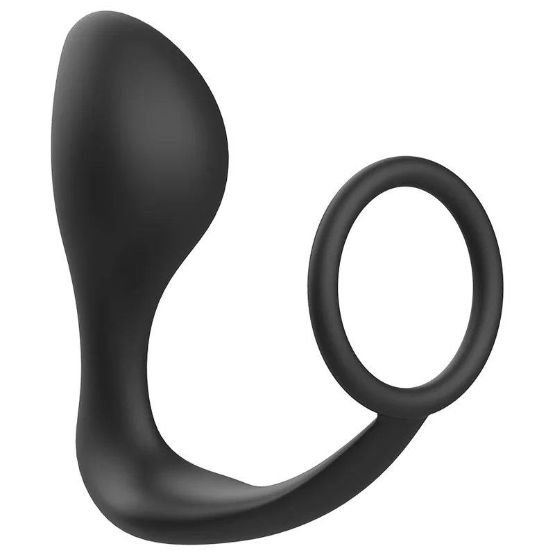 Plug anal avec anneau en silicone noir