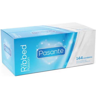 Ribbed passion condoms box 144 units