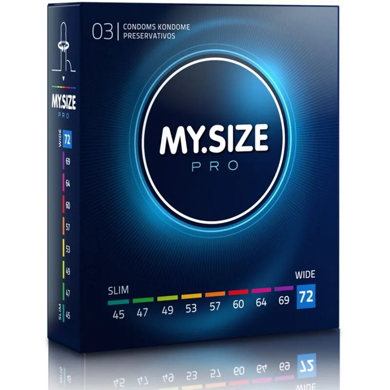 My size - pro préservatifs 72 mm 3 unités