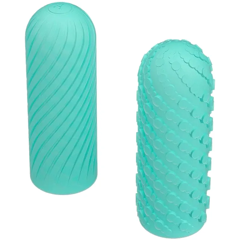 Ghost stroker réversible en silicone menthe