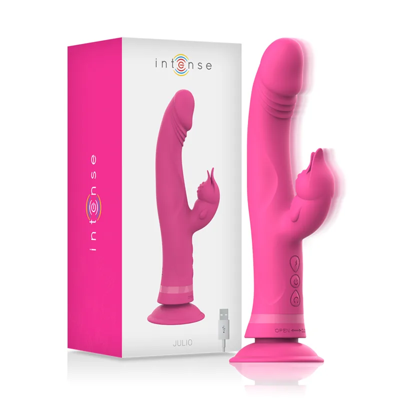 Intense - vibrateur julio rabbit silicone rose