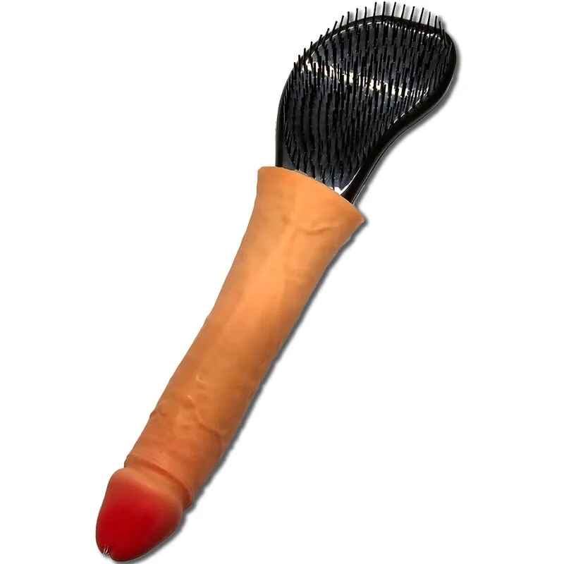 Brosse cheveux avec pénis la pointe