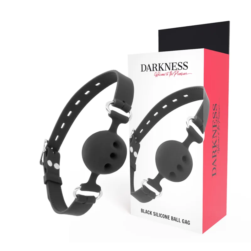 Darkness - bâillon en silicone respirant noir