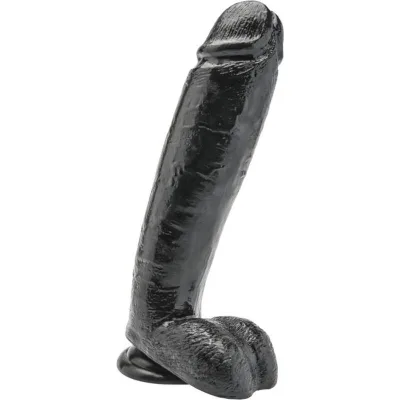 Dildo 25,5 cm mit kugeln schwarz