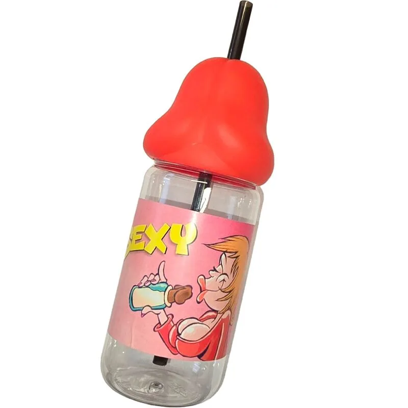 Biberon en forme de pénis 360 ml rouge