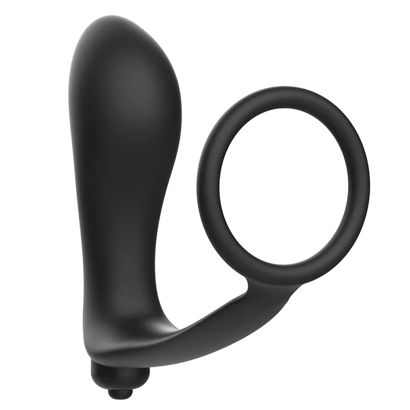 Plug anal vibrant avec anneau pénis