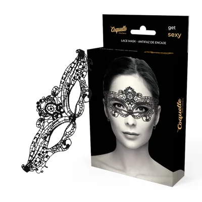 Coquette chic desire - maschera in fine pizzo nero