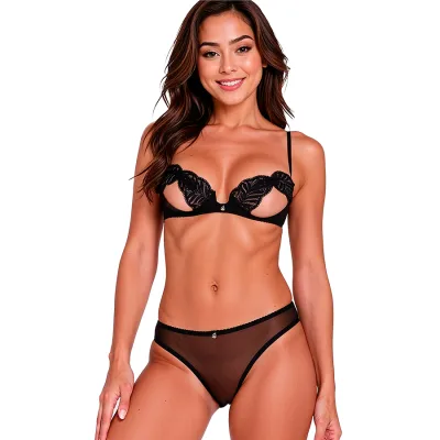 Passion - ensemble soutien-gorge + culotte intimari noir L/XL