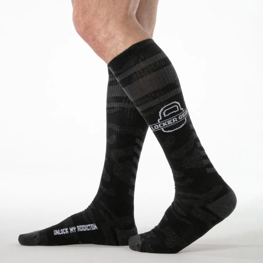 Chaussettes militaires hautes noires taille unique