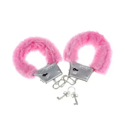 Pleasure furry handcuffs pink