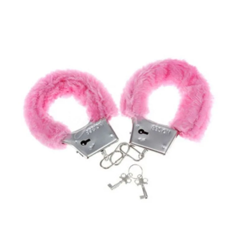 Menottes de plaisir en fourrure rose