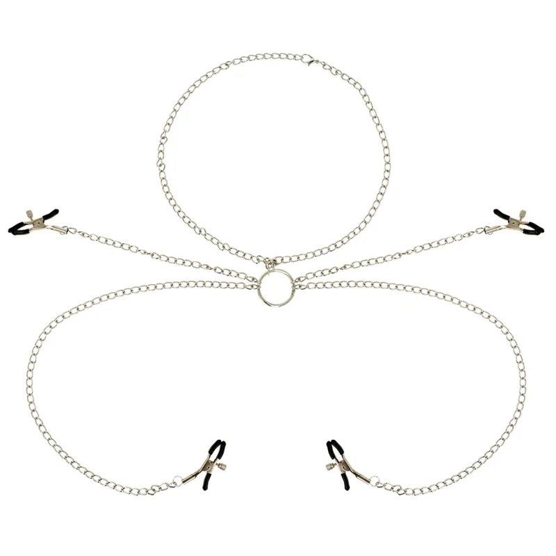 Ohmama fetisch 4 nippelklemmen mit kette