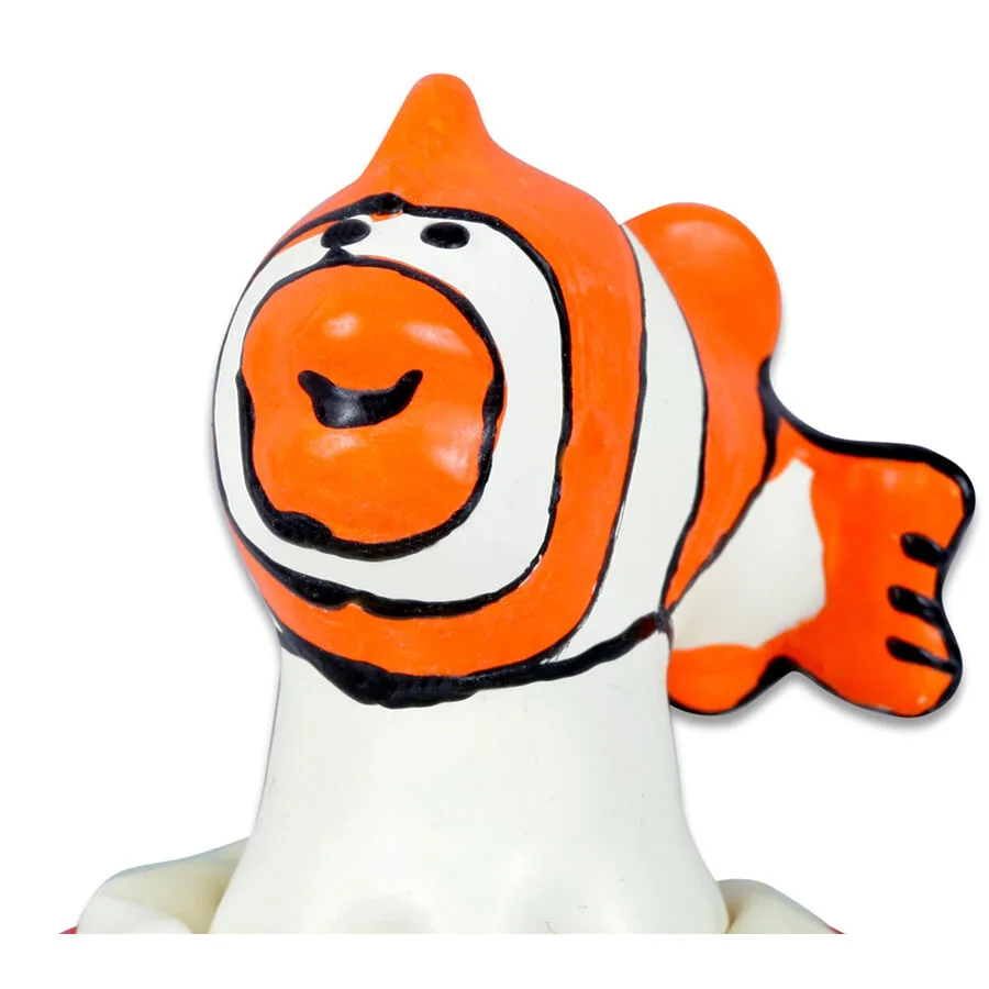Préservatifs fantaisie peints à la main poisson orange