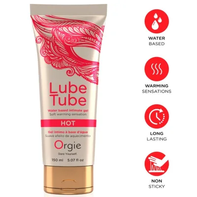 Tube de lubrifiant chauffant à base de eau, gel intime 150 ml