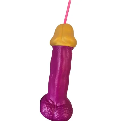 Pink kunststoff-penis aus glas