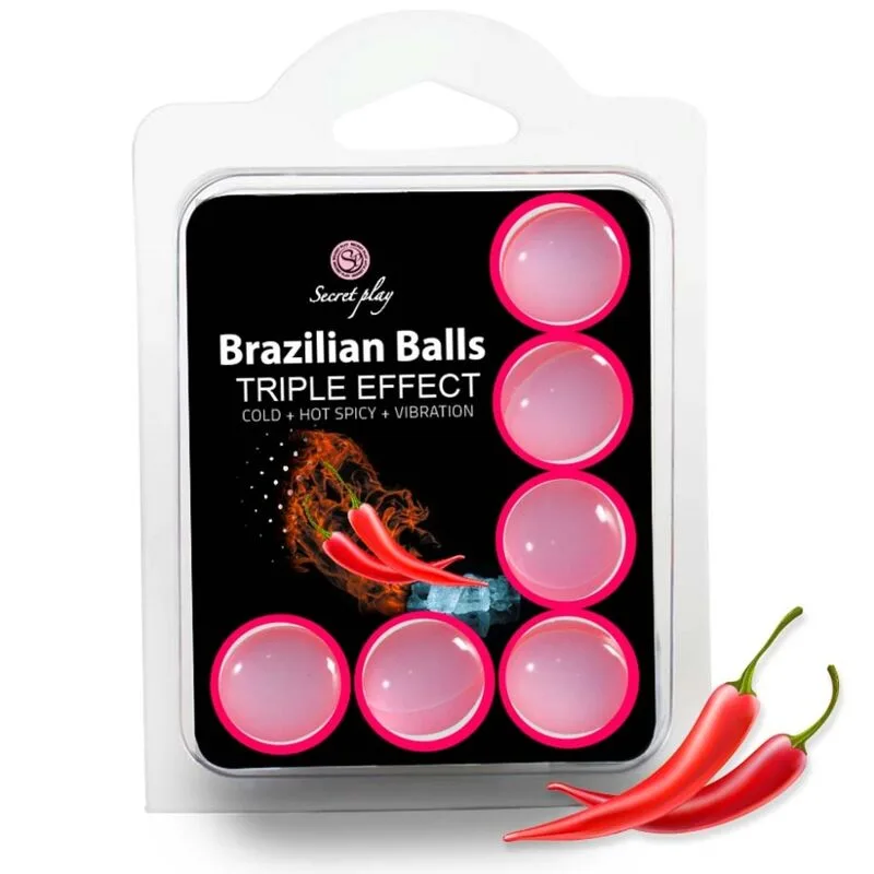 Secretplay - set 6 balles brésiliennes triple effet