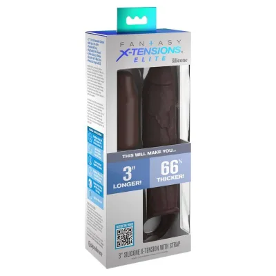 Fantasy x- tensions - pipedreams rallonge w sangle 17,78 cm marron