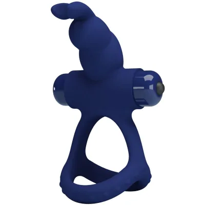 Pretty love - luchito doppelvibrierender ring kaninchen blau