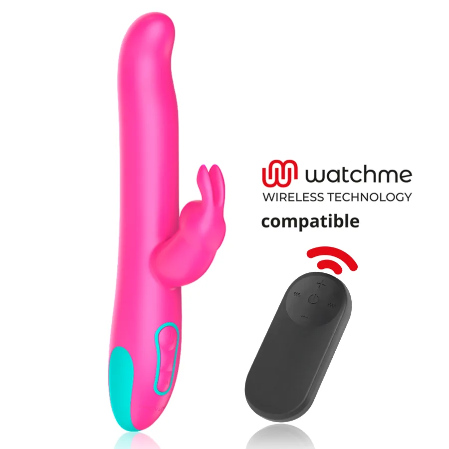 Pluto vibromasseur rabbit et rotatif + télécommande watchme