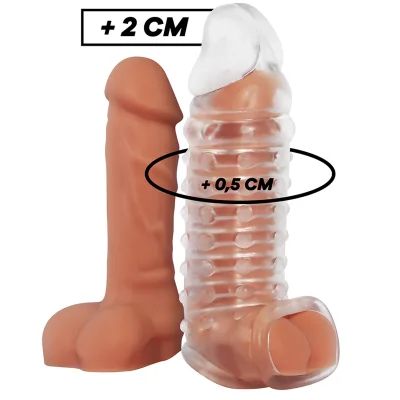 Extension de pénis et gaine V11 transparente