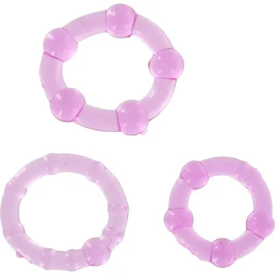 Set van drie lilac penis ringen