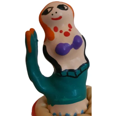 Preservativo decorativo pintado a mano sirena