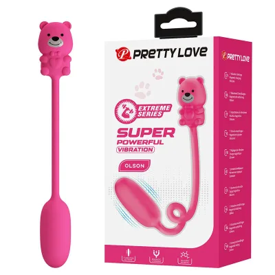 Pretty love - olson huevo vibrador con mando por cable recargable rosa