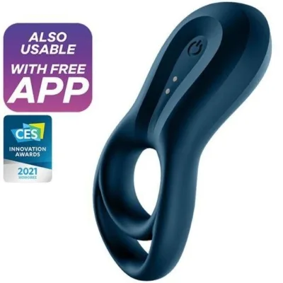 Satisfyer - application epic duo ring vibrator bleu