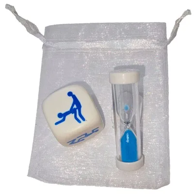 Kamasutra-haltungswürfel für jungen mit sanduhr