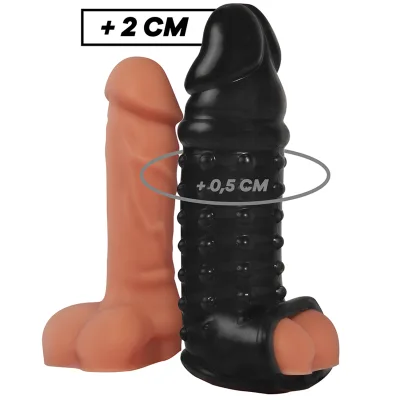 Extension et gaine de pénis V11 noir