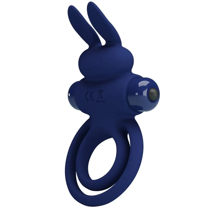 Pretty love - darey double anneau vibrant lapin bleu
