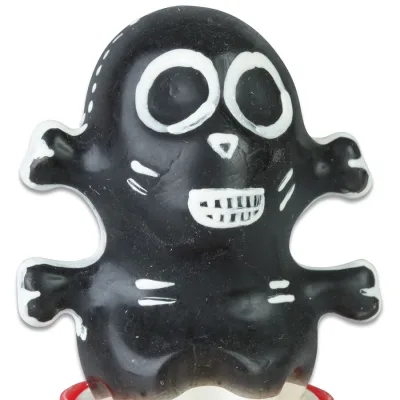 Handbemalte neuheitskondome totenkopf schwarz modell 1
