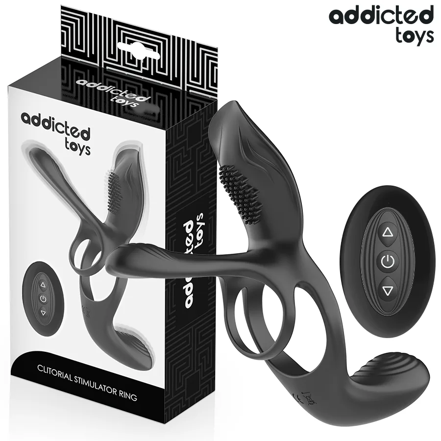 Anneau double pénis avec stimulateur clitorial