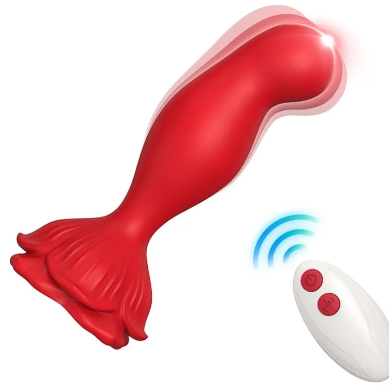 Armony - vibrateur rose & plug anal télécommande rouge