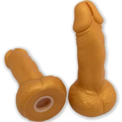 Salvadanaio a forma di pene 22,5 cm oro