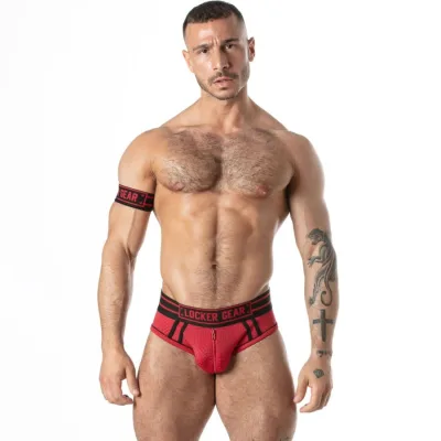 Slip sportivo in rete rosso taglia S