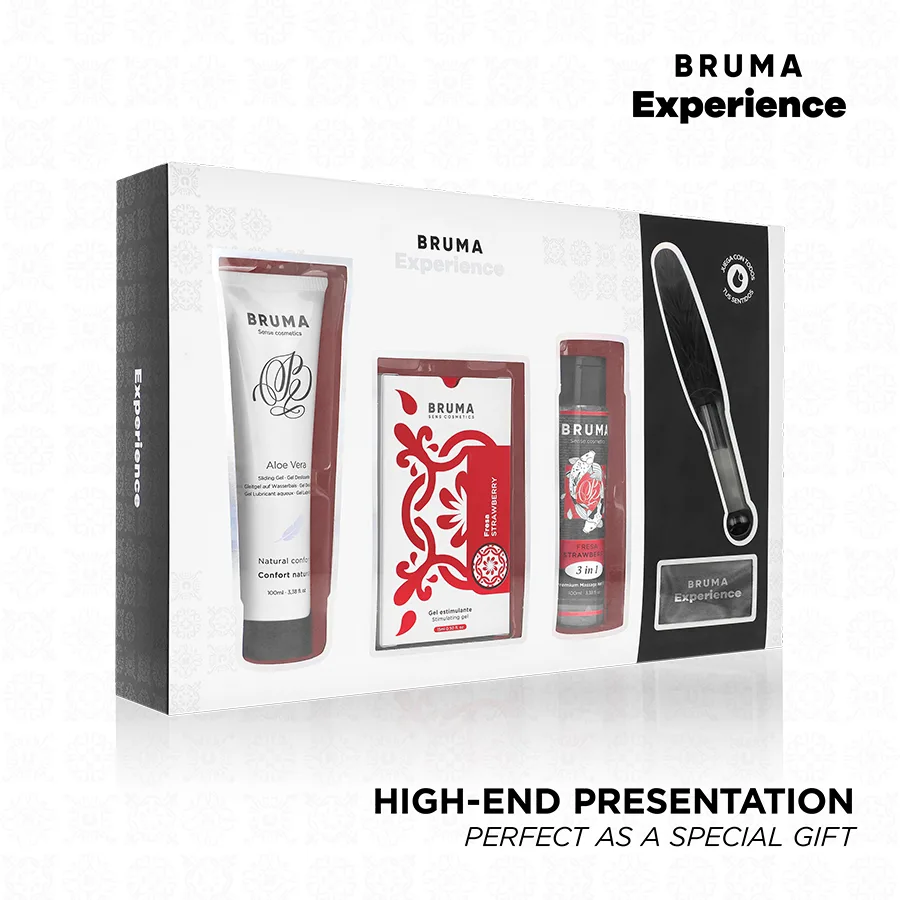 Bruma xperience - kit tentation fraise douce avec amplificateur d'orgasme