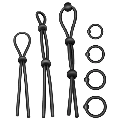 Ensemble d'anneau pénien flexible en silicone 7 pièces