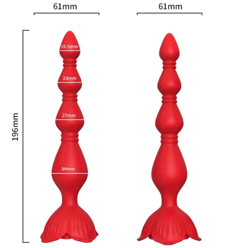 Armony - vibrateur rose pagode & plug anal rouge