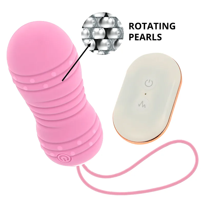 Ohmama - télécommande Œuf 7 modes rotation rose