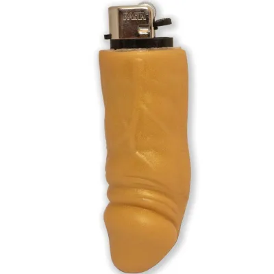 Accendino ricaricabile a forma di pene dorato