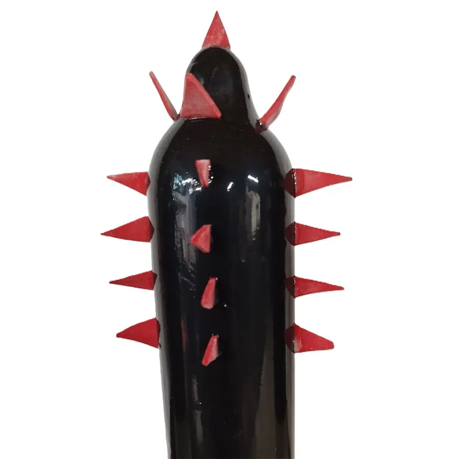 Préservatifs fantaisie peints à la main cactus noir XL