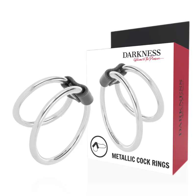 Darkness - anneau pénis double en métal