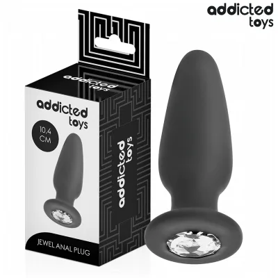 Anal plug mit juwel grösse M 10,4 cm